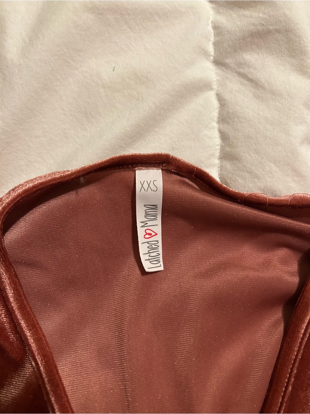 Latched Mama Velvet Dress in Rose Clay